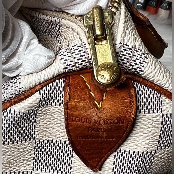 Louis Vuitton Damier Azur Speedy Handbag With Lock & Key #320 “Needs Work” - Picture 12 of 17